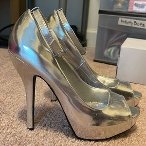 Charlotte Russe Chrome Heels